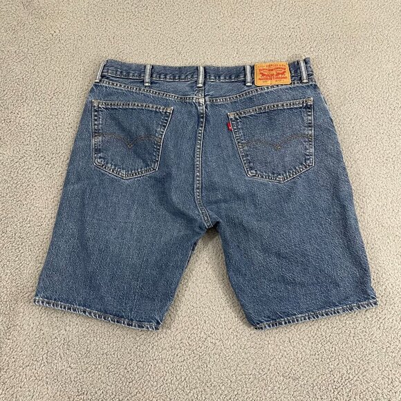 Levi's 505 Shorts Men 42 Blue Medium Wash Regular Fit Denim - Picture 5 of 14